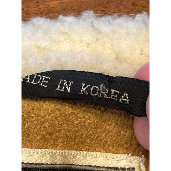 XL Vintage Chess King Sherpa Lined Suede Western Cowboy Vest 70s Snap - Picture 8 of 12